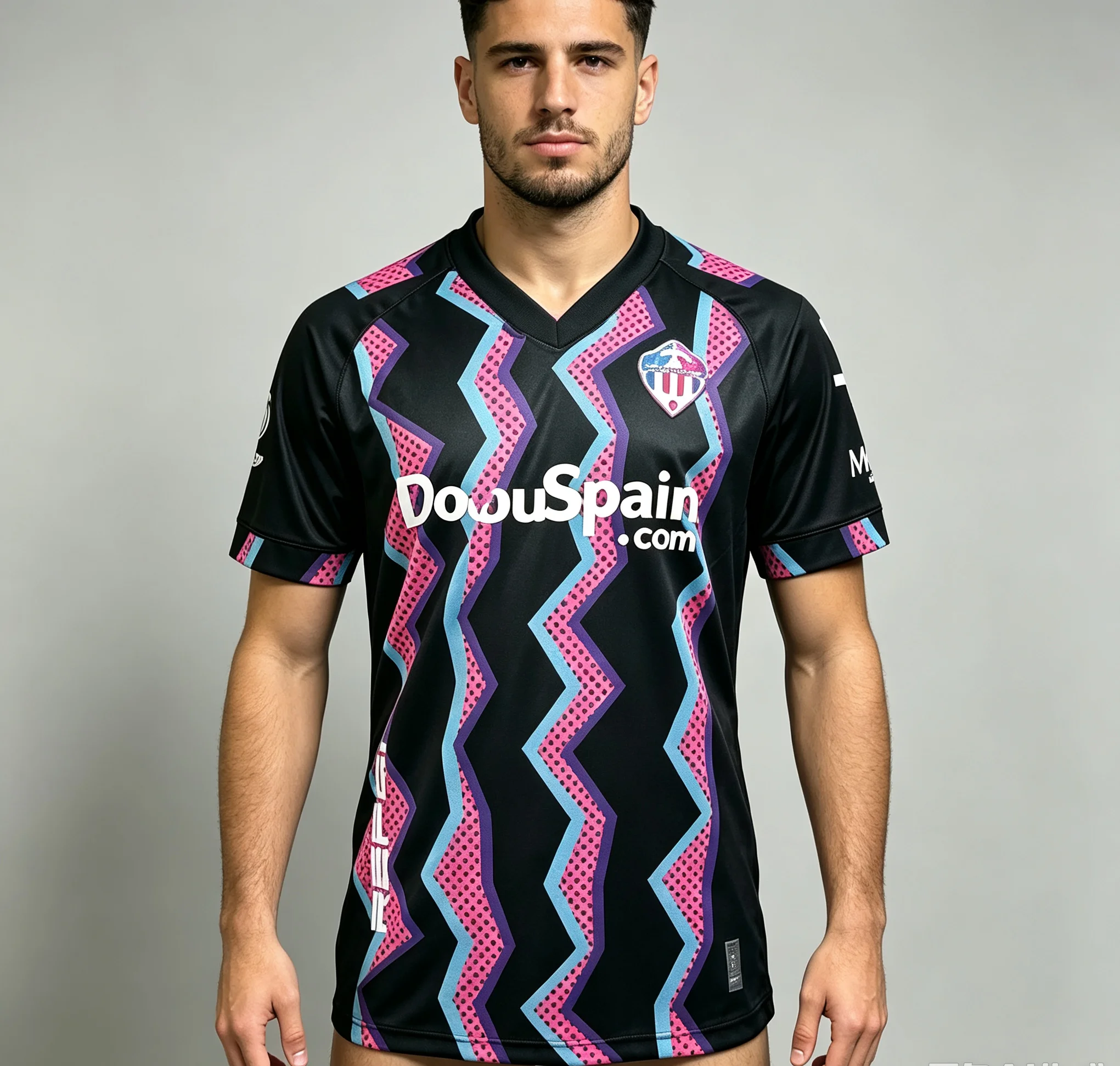 26-27 NEUES Familien-Fußballtrikot Castellon mit Aufdruck, Rundhalsausschnitt, schnelltrocknend, kurzärmelig, Eltern-Kind-Fußballuniform für Erwachsene und Kinder – Detail 2