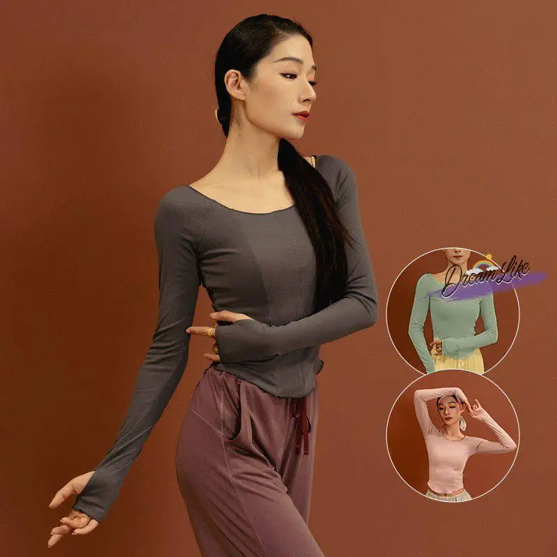 

Modern Dance Original Base Training Dancewear Slim Fit Versatile Elastic Base Shirt T Shaped Gray Green New 2026