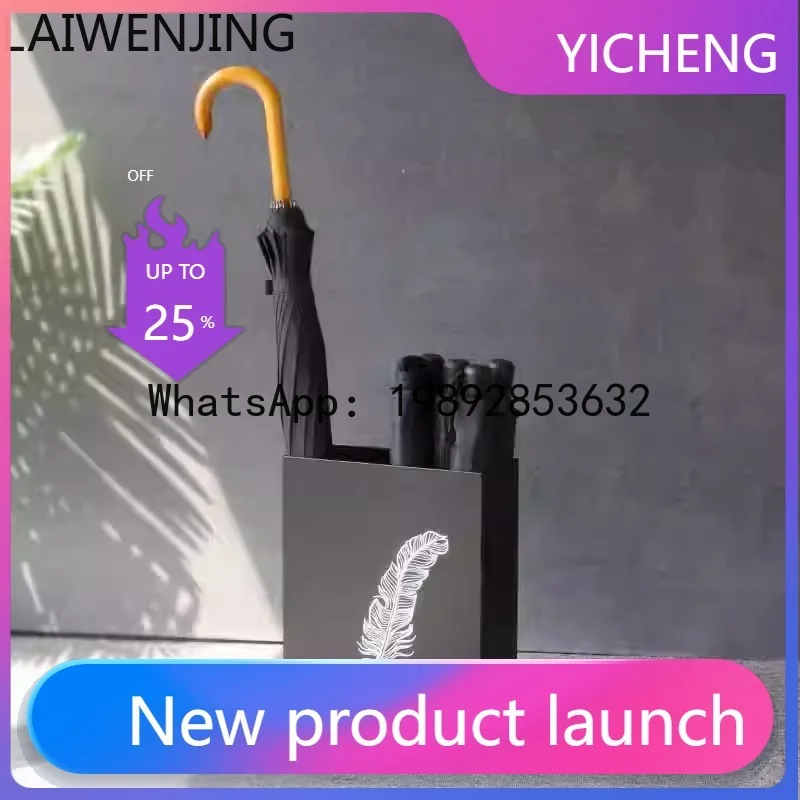 

LYY Wabi-Sabi Style Umbrella Stand Hotel Lobby Storage Rack Balcony Umbrella Bucket