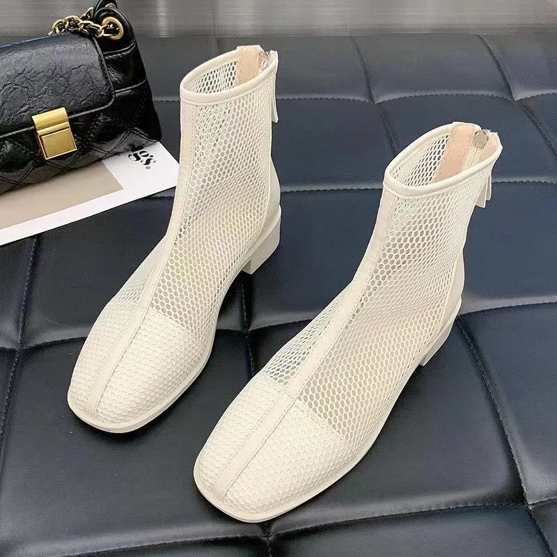 Women\'s shoes boots 2020 summer new fashion mesh breathable short boots