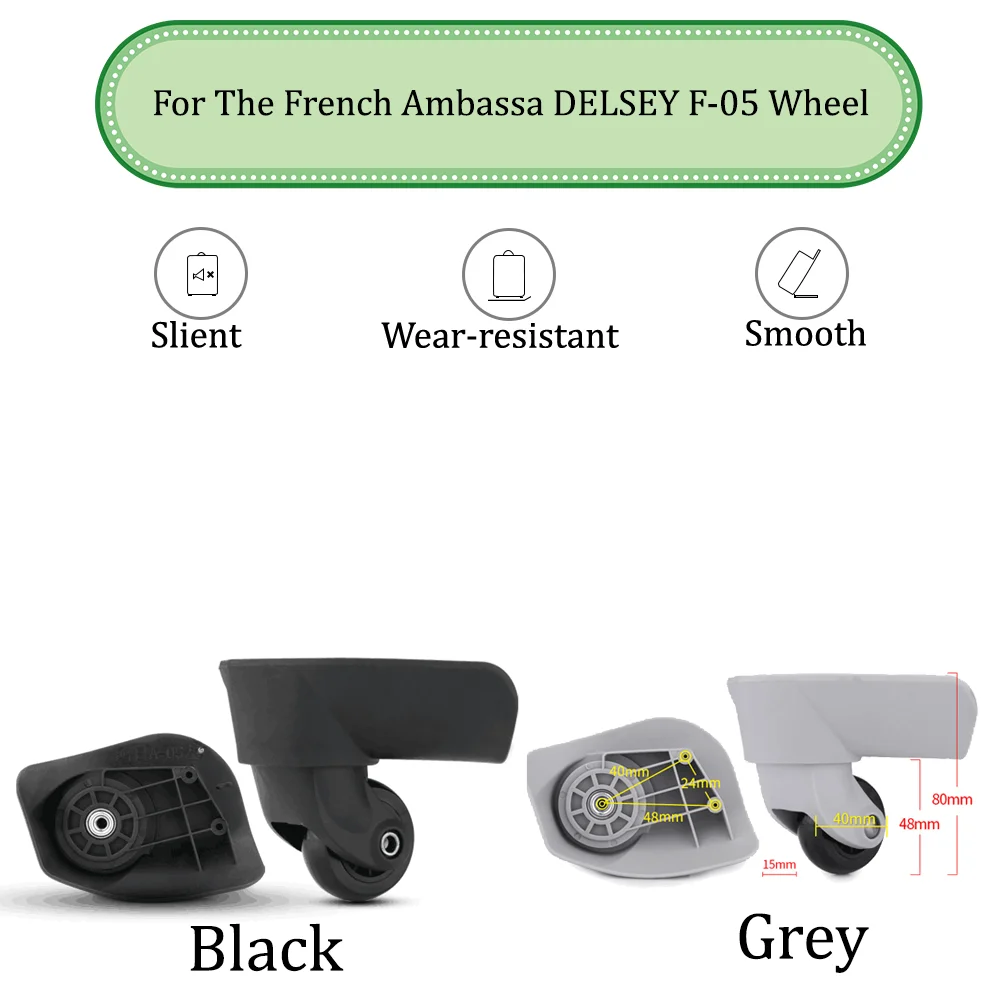 For The French Ambassa DELSEY F-05 Universal Wheel Replacement Suitcase Silent Smooth Shock Absorbing Durable Accessories Wheels