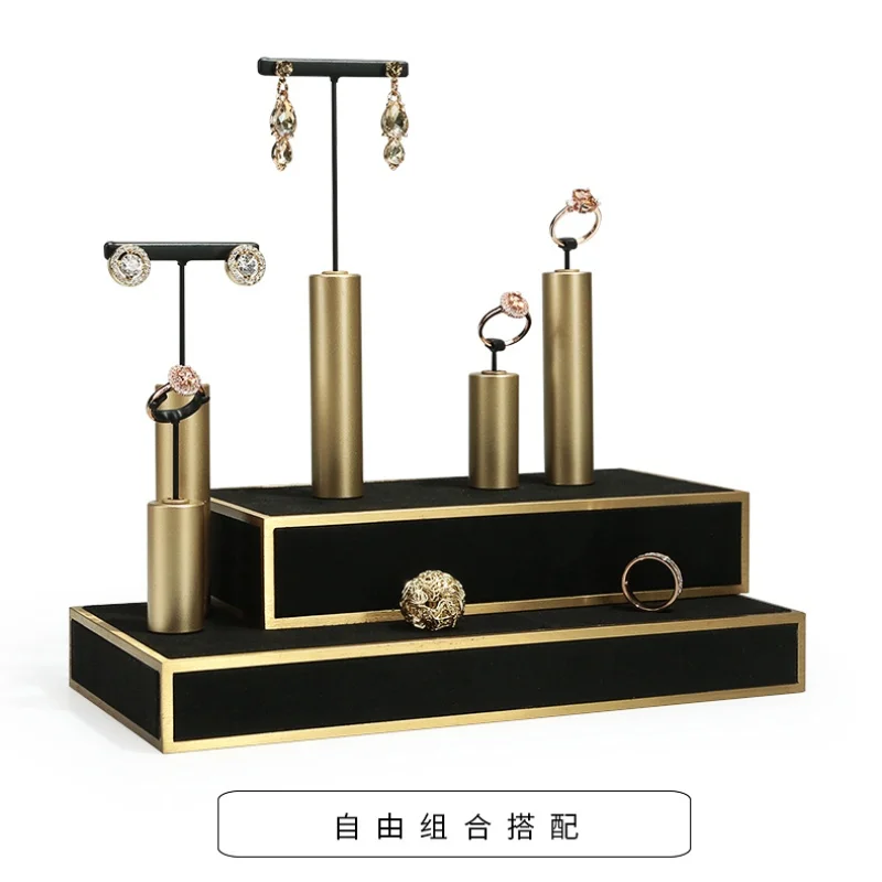 

Подставка для сережек, опора для демонстрации колец Высококачественные металлические серьги Подставка для ювелирных изделий в виде колец Витрина для сережек-гвоздиков