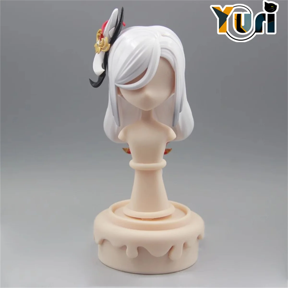 Yuri New Anime Genshin Impact Shenhe Shen He Handmade OB11 OB22 1/12 BJD Pigtail Hair Wig Detachable Game Cosplay Cute Props