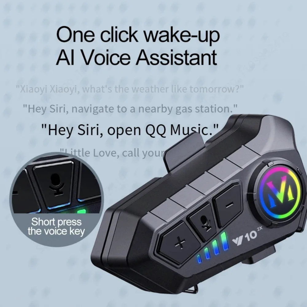 1 or 2 PCS Motorcycle Helmet Intercom Wireless Bluetooth Headphones Moto Helmet Headset 300M Two Person Intercom Walkie Talkie