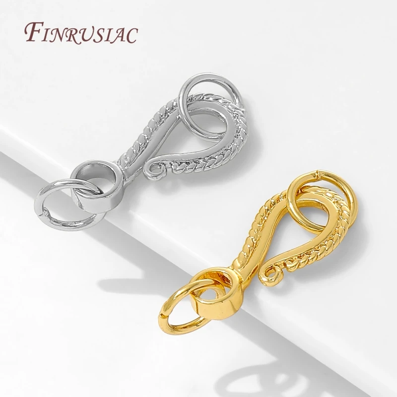 

Застежка для украшений.2/4 шт. 18-каратные позолоченные латунные застежки для изготовления ювелирных изделий, застежки для браслетов, аксессуары, застежки для ожерелья своими руками