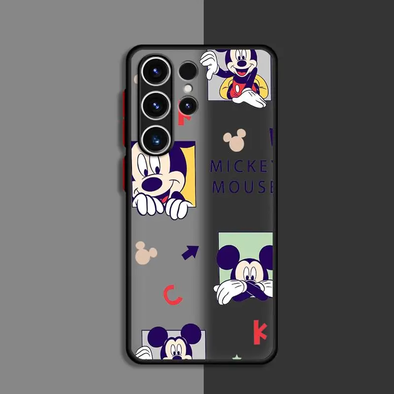 Matte Case For Samsung Galaxy S24 S23 S22 Ultra S20 S21 FE S10 Plus Note 20 10 Lite 9 TPU Funda Phone Cover Disney Mickey Mouse