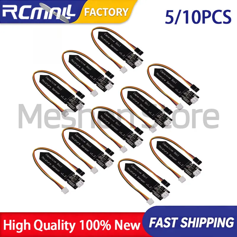Soil Moisture Sensor Module Capacitive Analog Output Corrosion Resistant Plant Monitor Board Compatible with Arduino