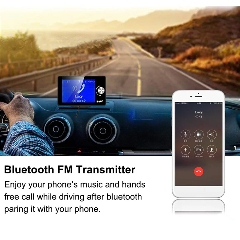 -A20Z DAB Radio Receiver In Car With Screen Stereo Sound Digital Signal Antenna Broadcast Adapter FM Transmitter