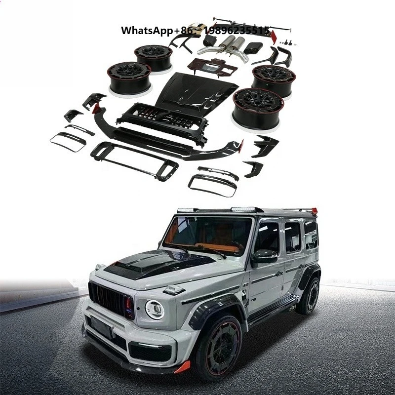 Dry Carbon Fiber B-B G900 Front Lip Body Kit for G Class G63 W464 W463A Main Grill Rear Diffuser Spoiler Bodykit