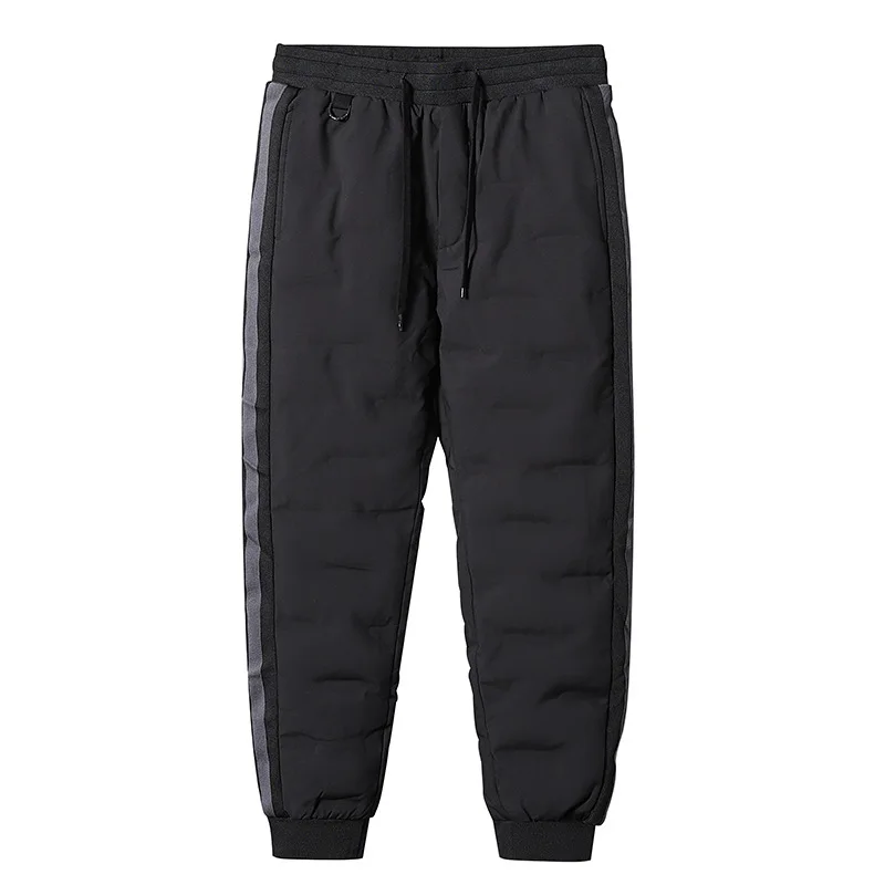 Winter White Goose Down Pants Men Thickened Warm Outdoor Straight Trousers Man  calca termica masculina inverno  calças PT-573