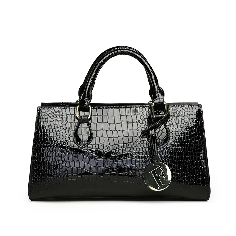 

New style atmospheric crossbody bag, large capacity commuting texture, crocodile pattern handbag, single bag tote bag