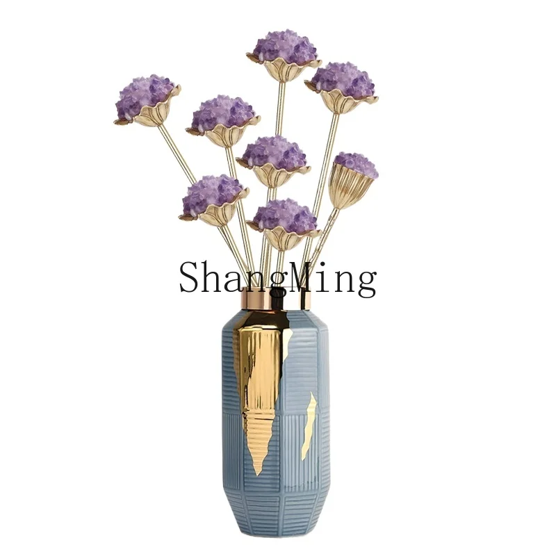 

ZYH аметист цветок орнамент лотос сливовый цветок вход ТВ шкаф гостиная свет роскошное элитное украшение