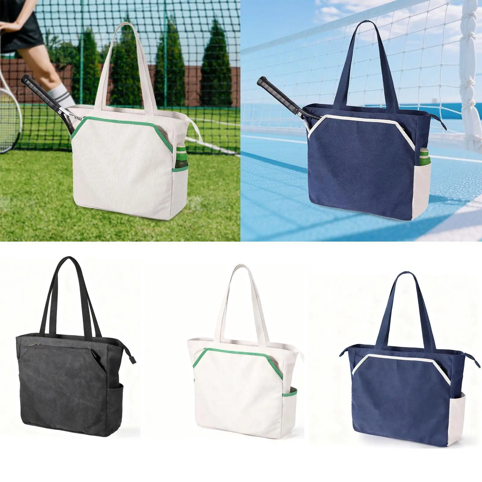 

Tennis Tote Bag Sports Handbag Portable Water Resistant Multifunctional Pickleball Racquet Bag for Badminton Pickleball