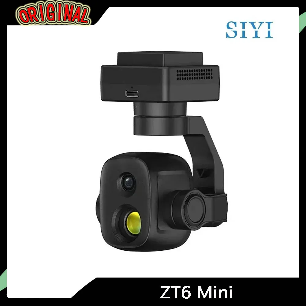 

Двухсенсорный стабилизатор SIYI Mini ZT6 с 4K 8MP, 6-кратным зумом и термоприводом 640x512