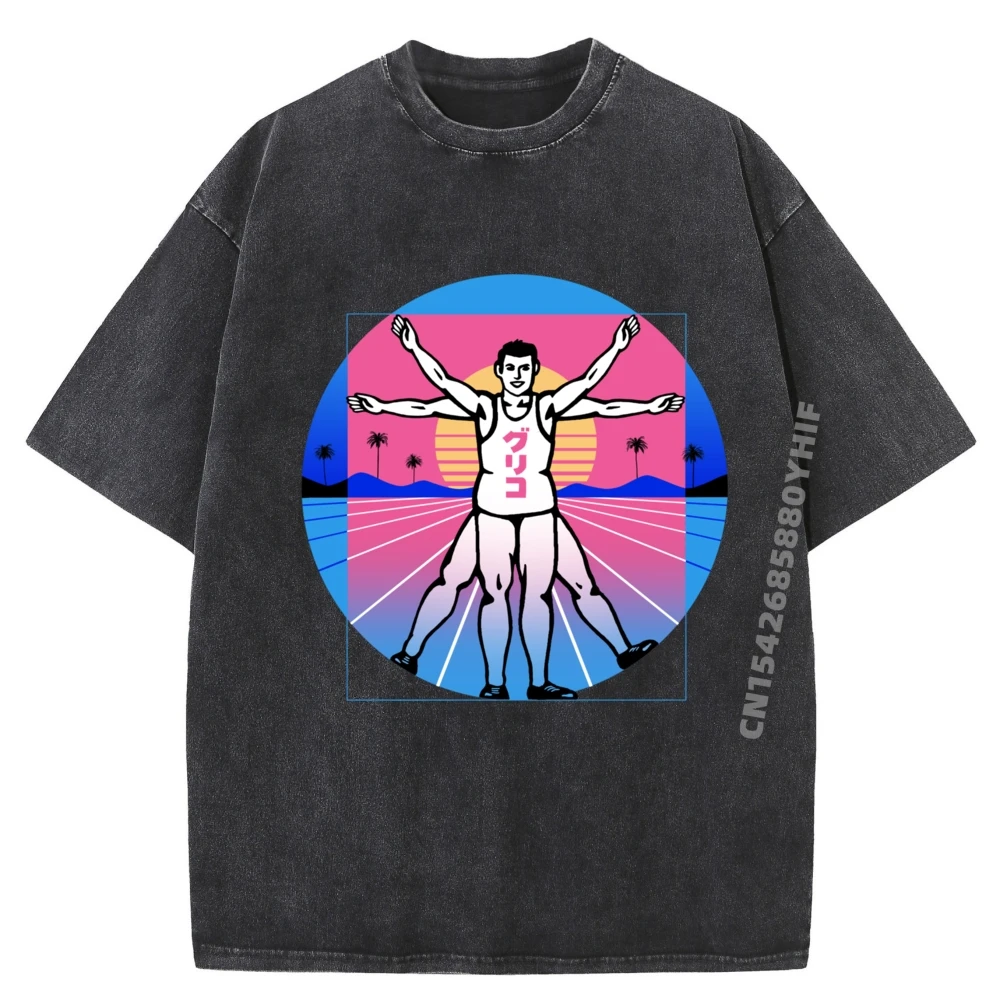 

Беговая витрувианская мужская футболка с рисунком, мужская хлопковая удобная футболка с принтом, мужские потертые рубашки для отдыха
