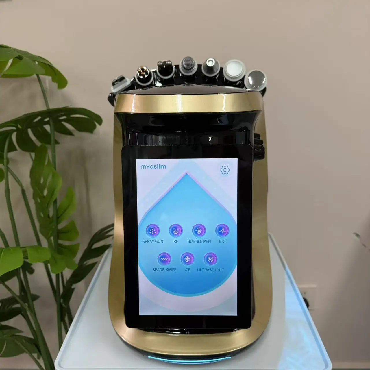 7 في 1 جهاز تحليل ذكي باللون الأزرق الجليدي متعدد الوظائف للوجه الماسي هيدرا جلدي للوجه المائي