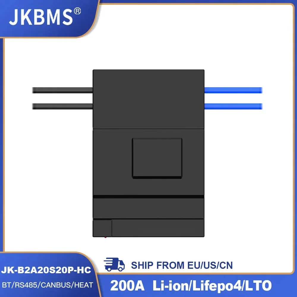 JKBMS SMART BMS 2A BALANCE CURRENT BMS 200A BT 36V 48V 60V Li-Ion LTO 18650 Battery Lifepo4 Battery Storage Bluetooth Bms