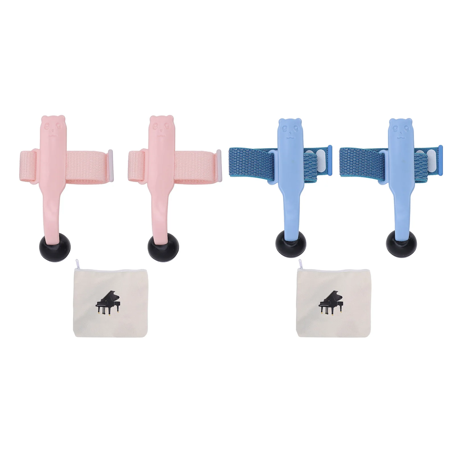 1 Pair Piano Finger Trainer Strong Support Food Grade Rubber Finger Positioning Aid for Practice Piano Hand Posture Trainer