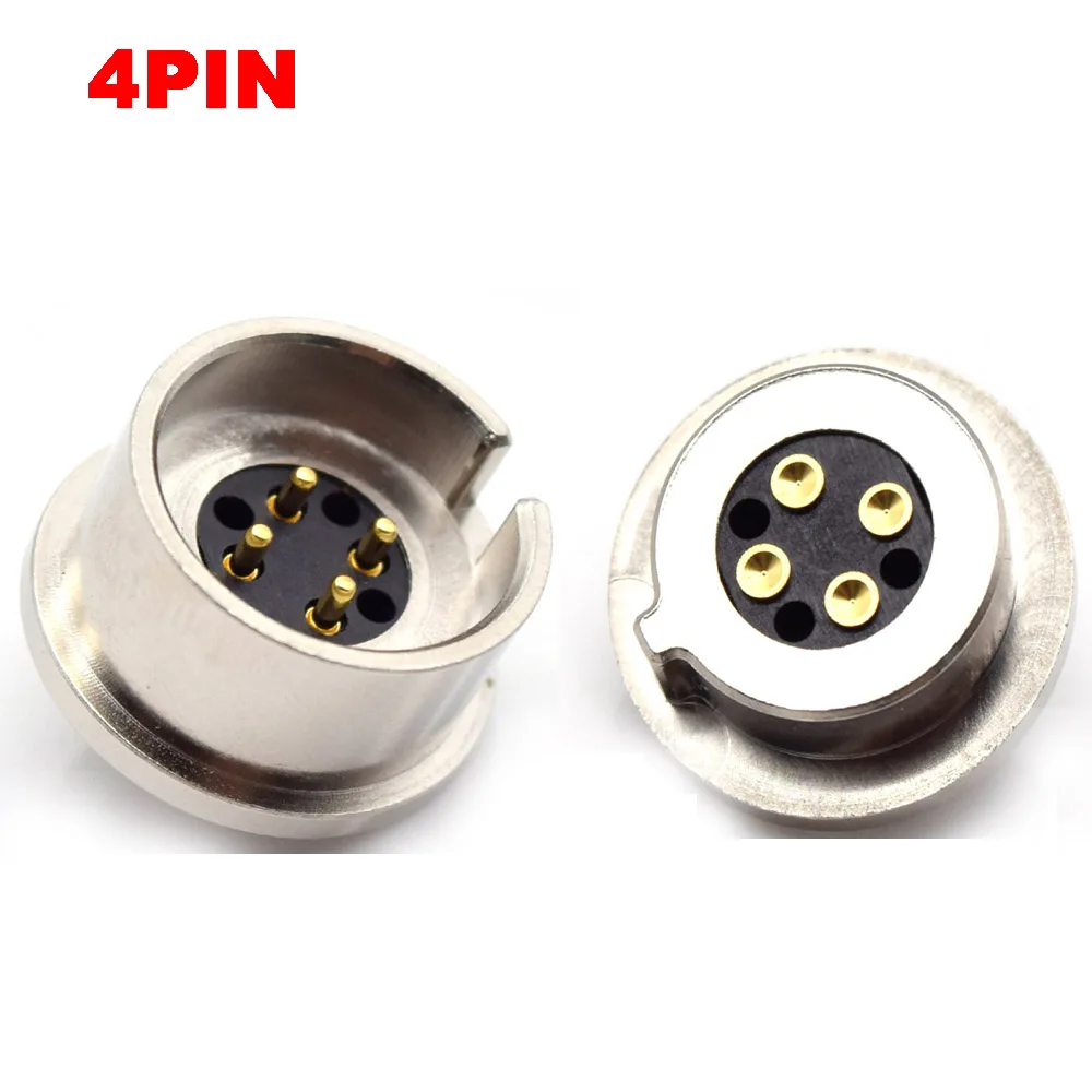 1set High Current 10A Circualr Shape Magnetic Pogo Pin Connector 2/3/4/6 Pole Male Female Probe DC Power Charging Round Profile