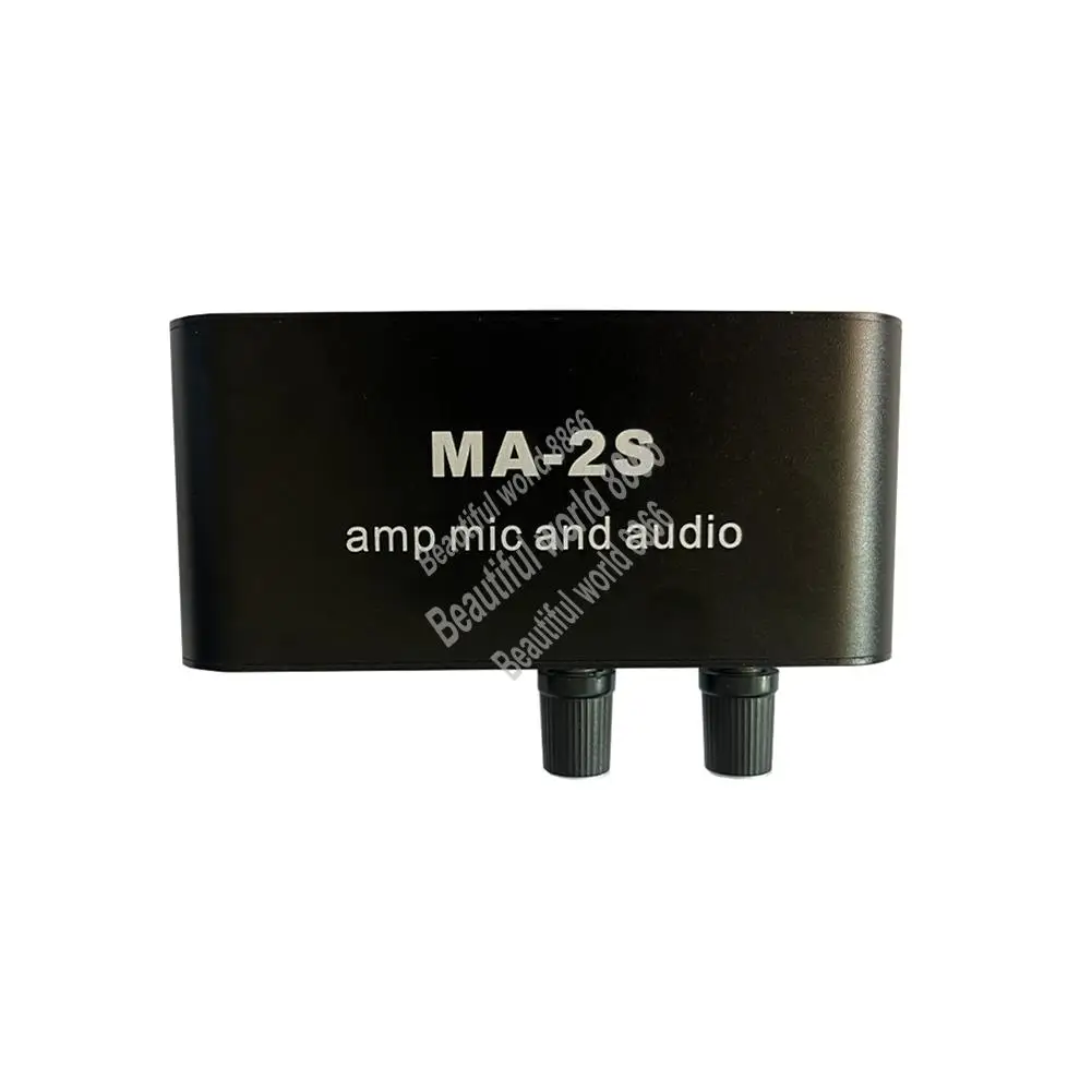 6.5Mm Dynamic Microphone 3.5Mm Condenser Microphone Audio Preamplifier Mixing Board MA-2S-A86G