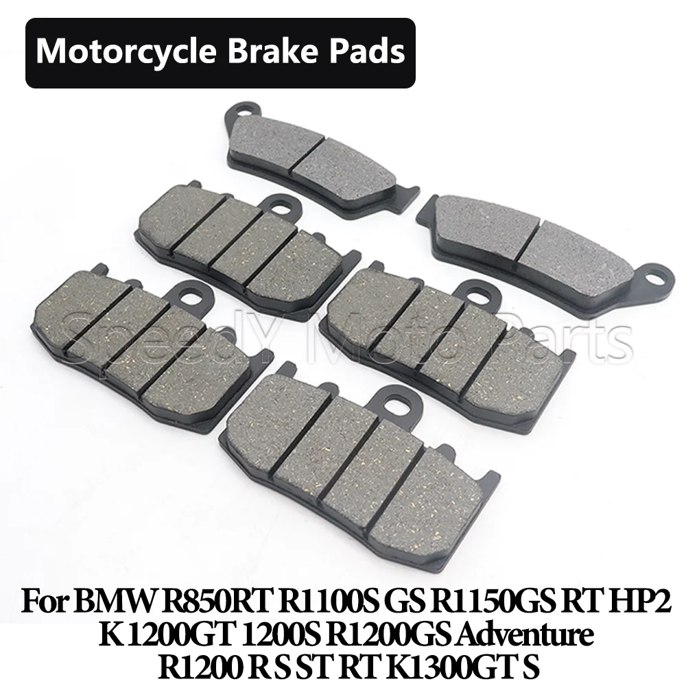 Motorcycle Front Rear Brake Pads For BMW R850RT R1100S GS R1150GS RT HP2 K 1200GT 1200S R1200GS Adventure R1200 R S ST RT