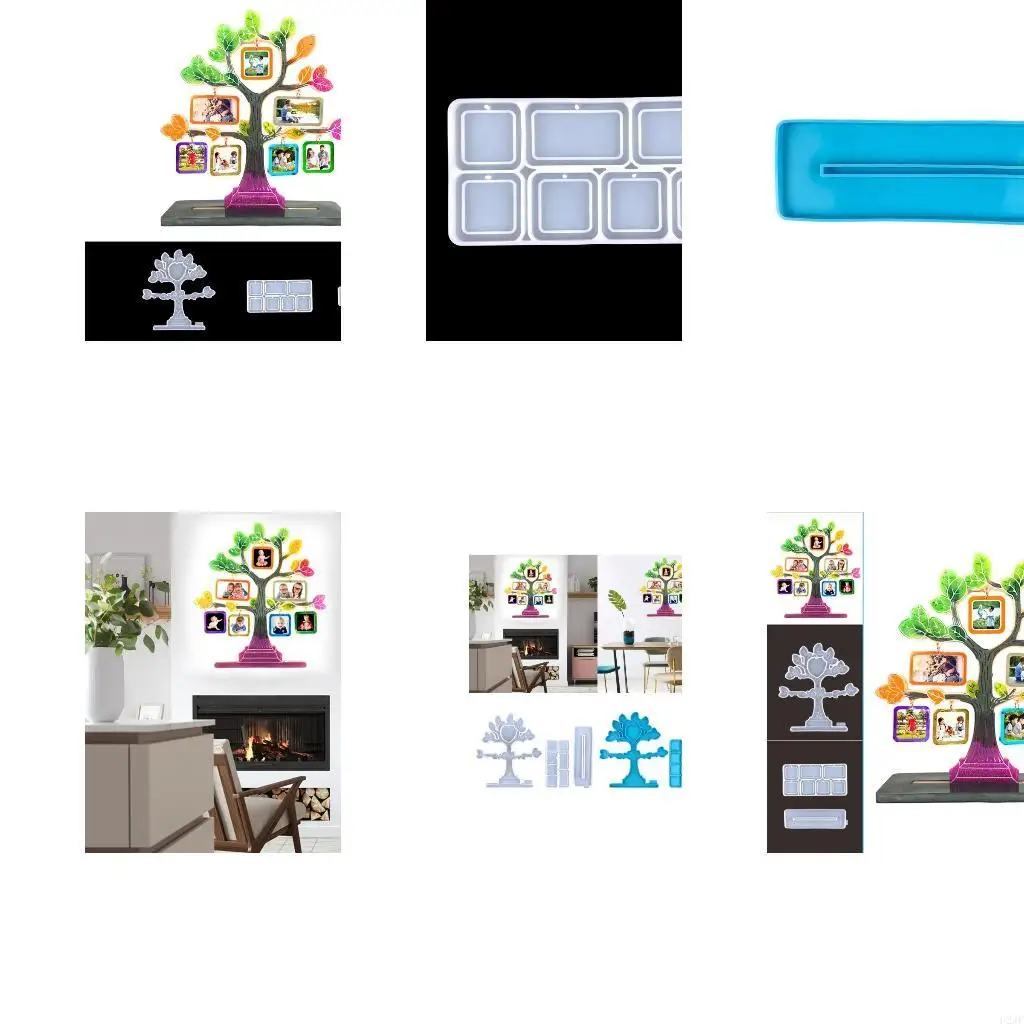 

DIY Photo Frame Tree Pendant Epoxy Resin Mold Desktop Decorations Silicone Mould