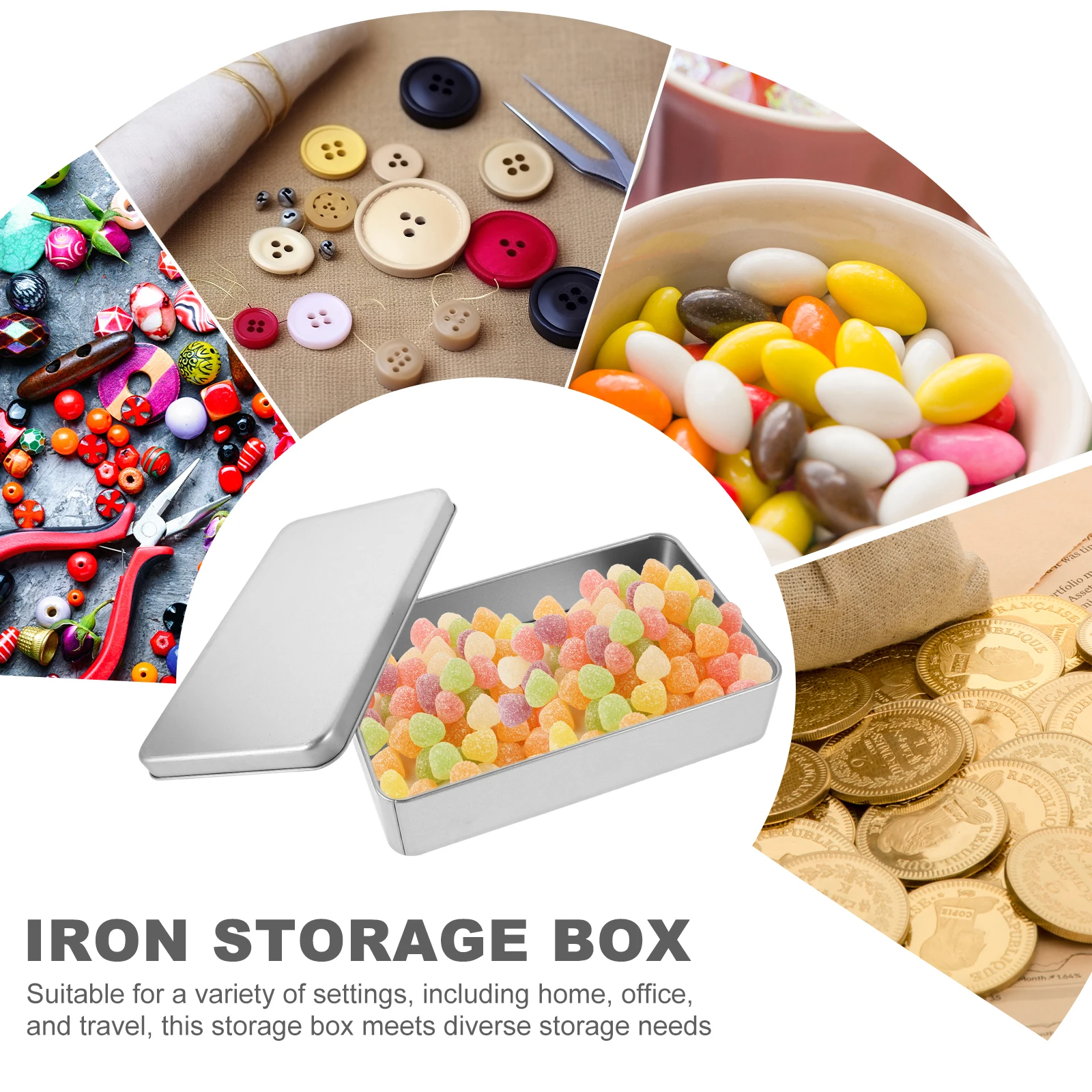 2 Pcs Coin Organizer Supplies Multifunctional Storage Boxes Photo Creative Craft Bin