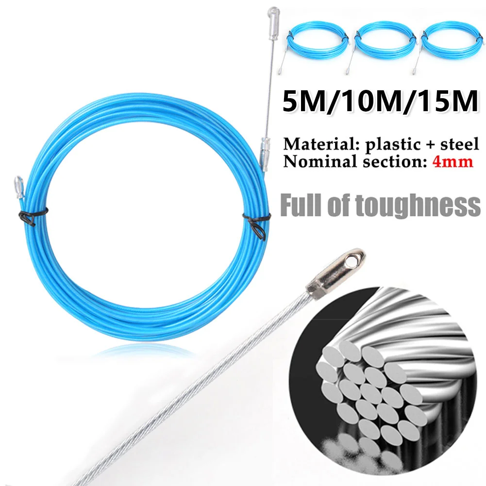 

5M 10M 15M Wire Cable Electrical Fish Tape Puller Extractor Guide Device for Electrician Plastic Steel Electric Cable Puller