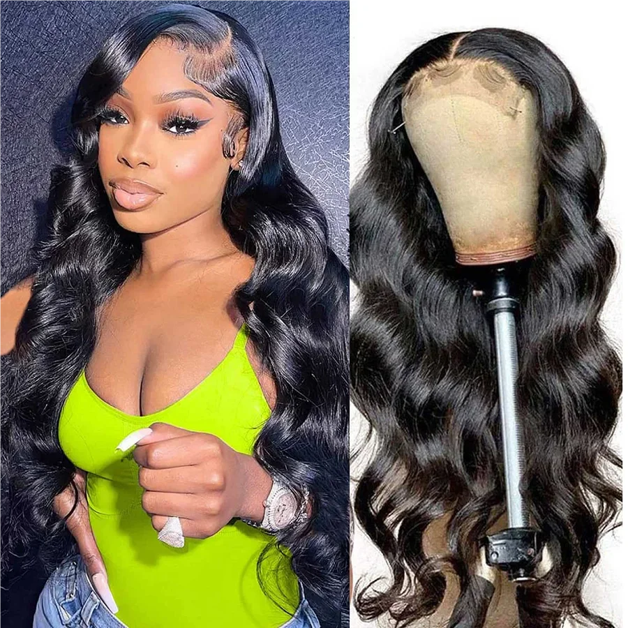 Body Wave Brazilian Curly Lace Front Wig Human Hair 13x4 13x6 HD Lace Frontal Wig Pre Plucked 4x4 Lace Closure Wig For Women