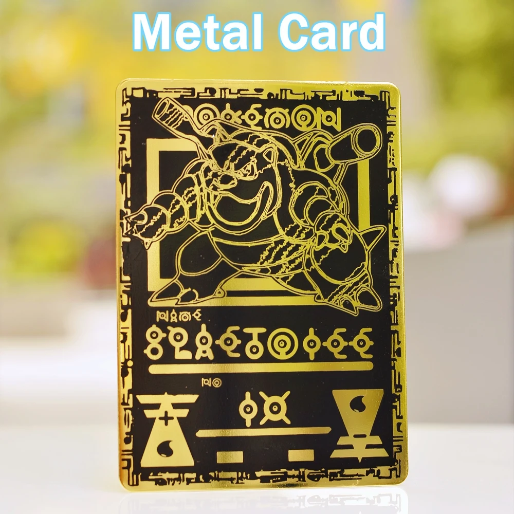 

Metal Pokémon Card Black Pokemon Cards Tcg Blastoise Vmax Lugia Gx Pikachu Vstar Anime Board Games Playing Cards Kids Toys Gift