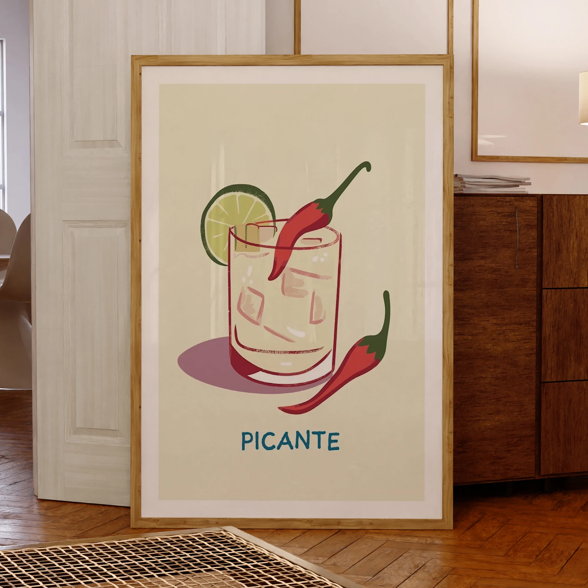 Spicy Cocktail-Wandkunstdrucke, Leinwandgemälde, Poster, Bild für Wohnzimmer, Küche, Schlafzimmer, Heimdekoration