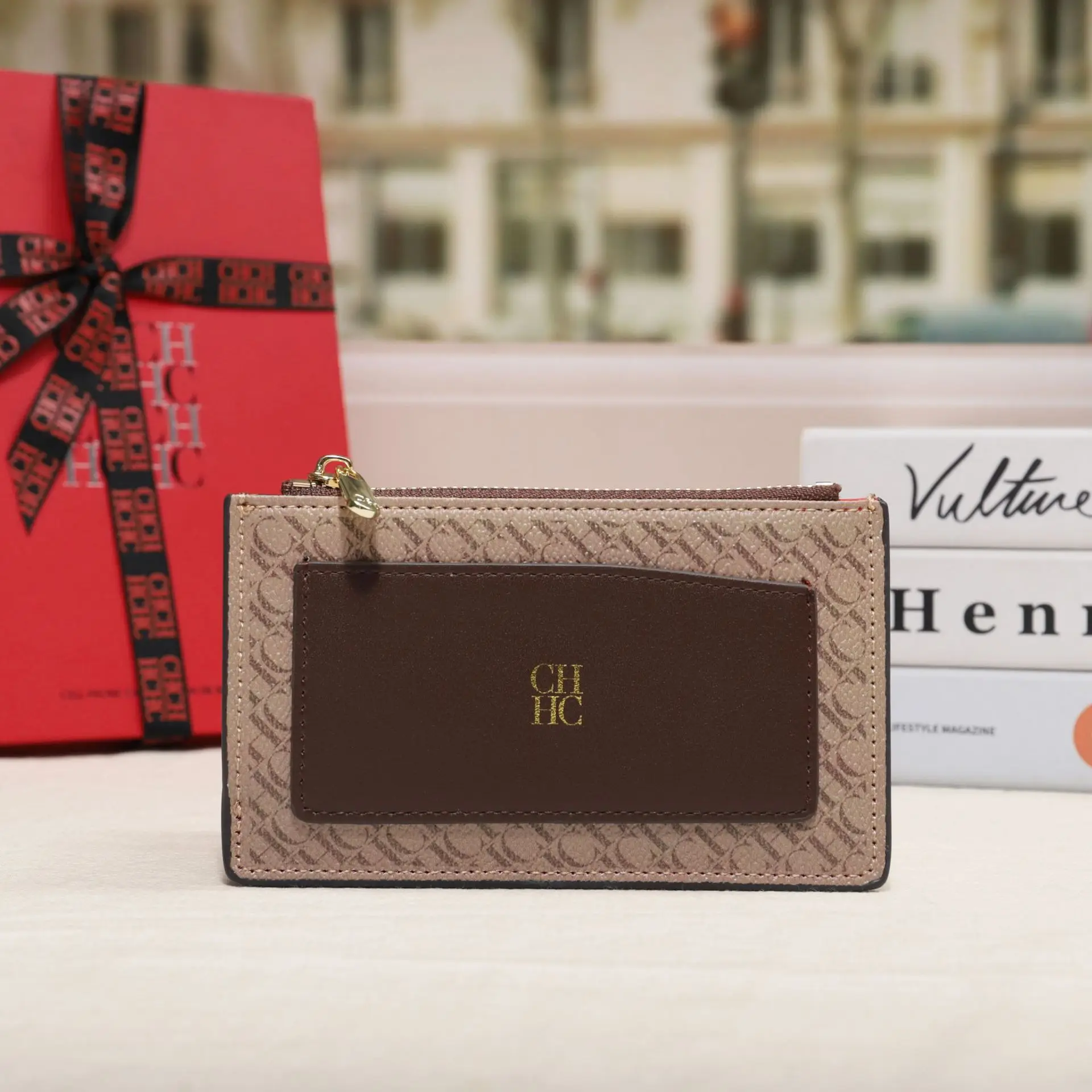 CH High Quality Exquisite Fashion Mini Short Women's Wallet Solid Color Letter High Quality Light Luxury Brand Women's Wallet