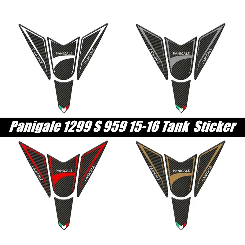 

FOR DUCATI Panigale 1299 S 959 2015-2016 Motorcycle Tank Pad Protector 3D Gel Sticker Decal Carbon Fiber