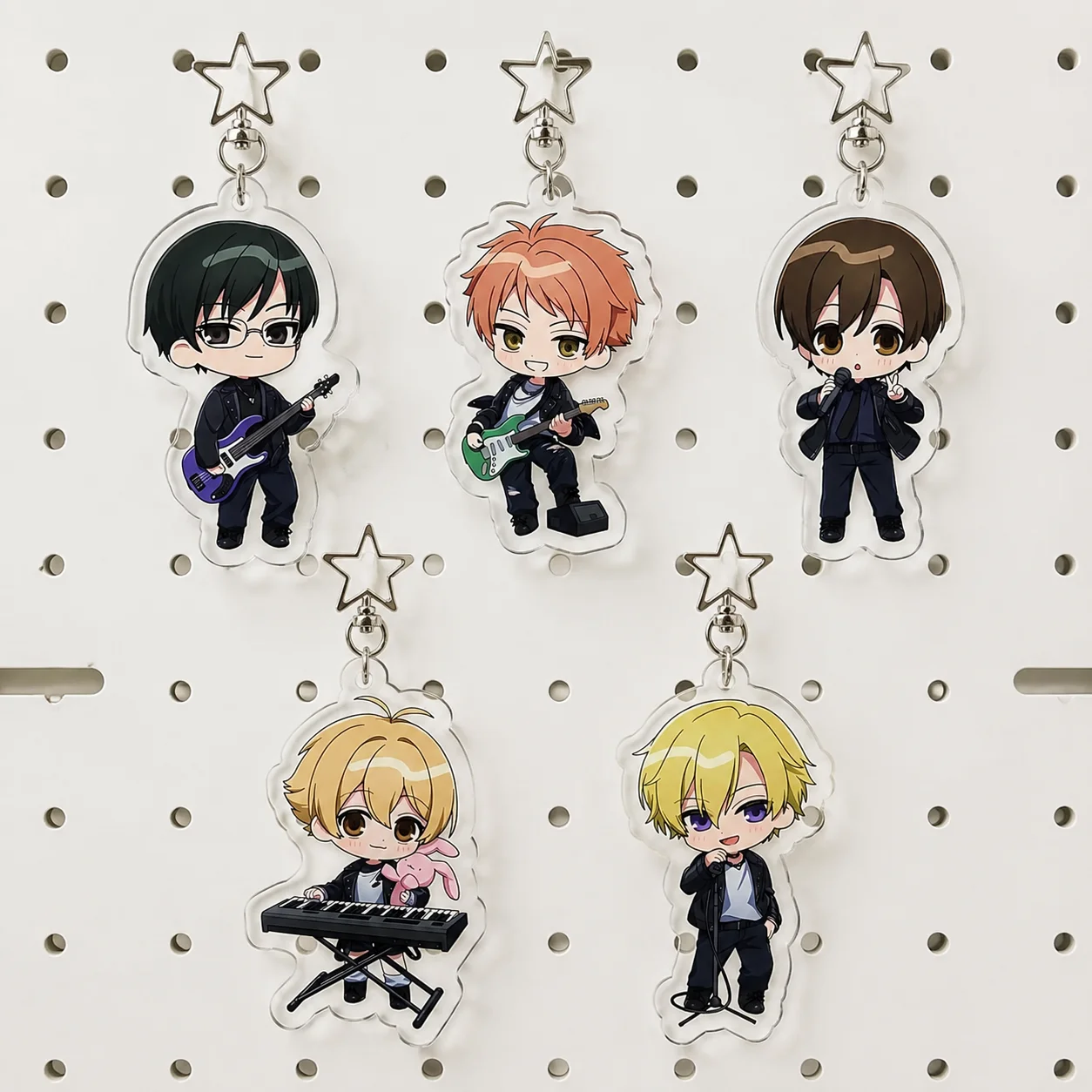 Anime Ouran High School Host Club New Acrylic Stand 10cm Little Musician Figure Tamaki Haruhi Desk Decor Fans Gift Keychain