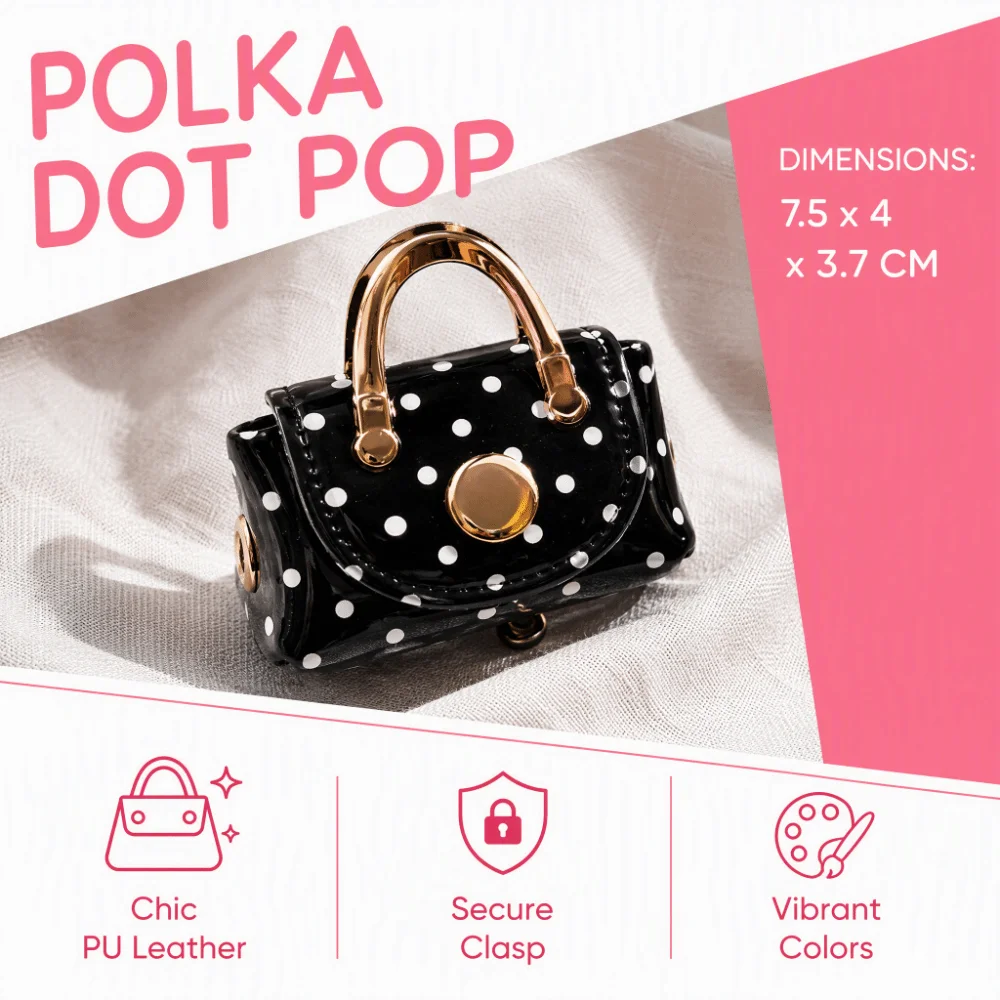 New Vintage Style Polka Dot Coin Purse Macaron Color Lightweigh Mini Wallet Portable Versatile Bag Pendant Charm Women