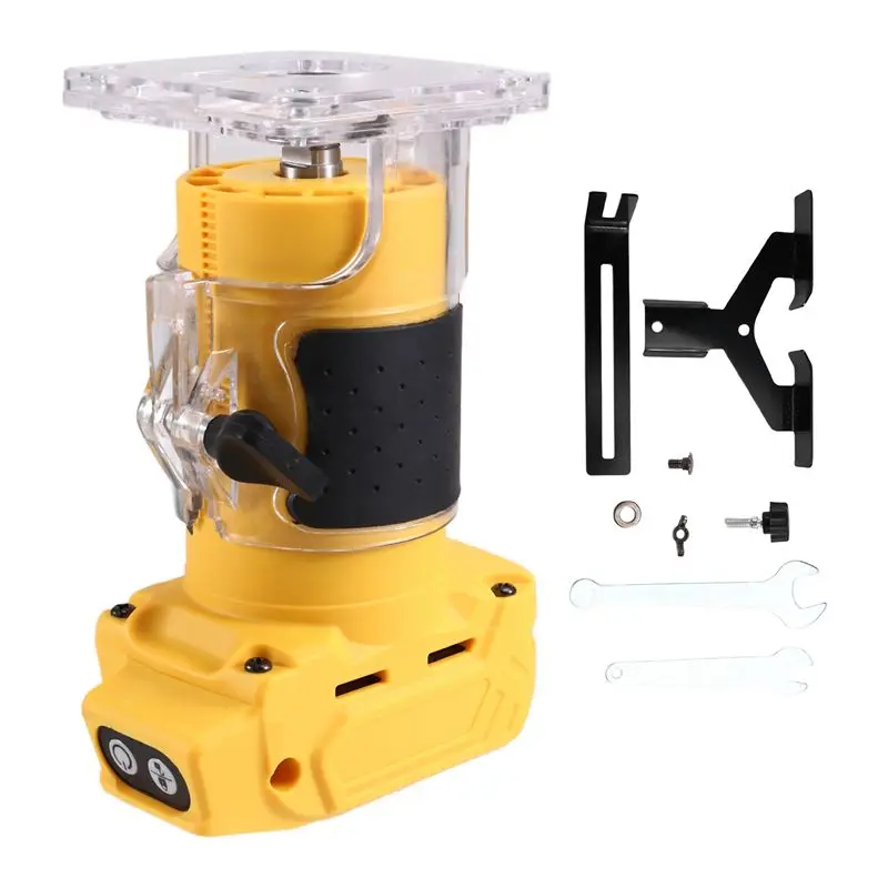 ABUP-Brushless Electric Trimmer Wood Trimming Machine Wood Router Milling Engraving Slotting Machine Fordewalt 18V Battery