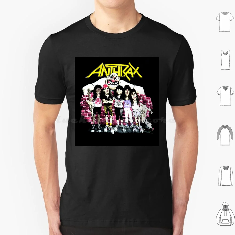 Anthrax T Shirt 6xl Cotton Cool Tee Band Nthrax Tattoo Zea Heavy Metal Band Metal Musics Judas Priest Music Collage N Roll