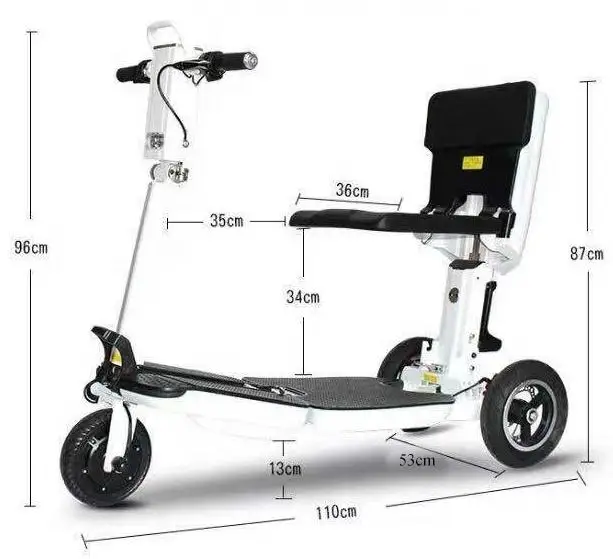 New 48v Foldable Portable rolling Handicapped Mobility 3 wheel Electric Motorcycle Scooter View Electric Bike for elderly