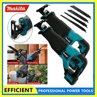 Makita Brushless Reciprocating Saw Reciprocating Saw Portable Cordless Power Tools With 4pcs Saw Blades For 20V 18V Battery