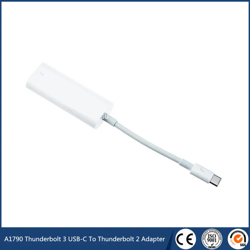 Original A1790 Thunderbolt 3 USB-C To Thunderbolt 2 For Apple Adapter Converter Cable White MMEL2 Official Tested 100% Work