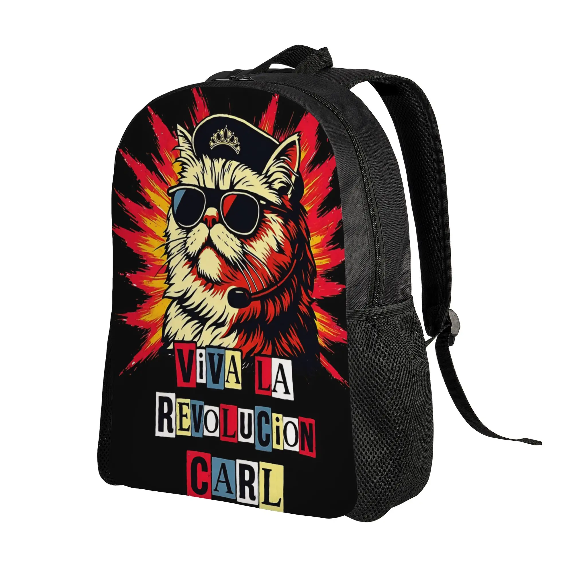 Viva La Revolucion Carl Backpack Unisex  Lightweight Backpacks Polyester Novelty School Bags University Designer Rucksack
