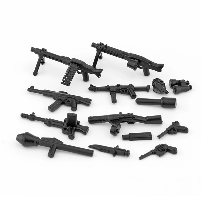 25/50/100/200Pcs Military SWAT Gun Cannon Building Blocks Weapon Army Police MOC Figure DIY Accessories Model Bricks DIY Toys