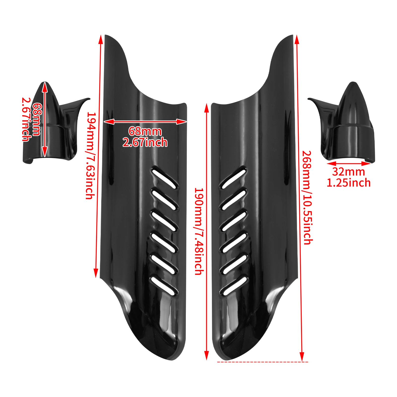 Motorcycle Lower Fork Leg Cover Guard Deflector For Harley Touring Road King Tri Glide Ultra Classic 10-2013 Shield Protector