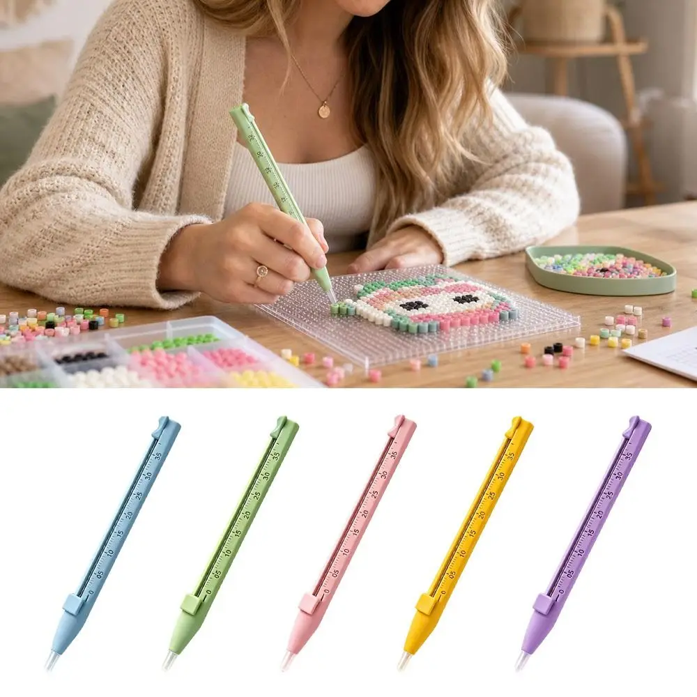 Automatic Dispensing Bean Dispenser Pen Smooth Flow No Clog Bead Placement Pen Press Operated Handheld Automatic Bean Pen