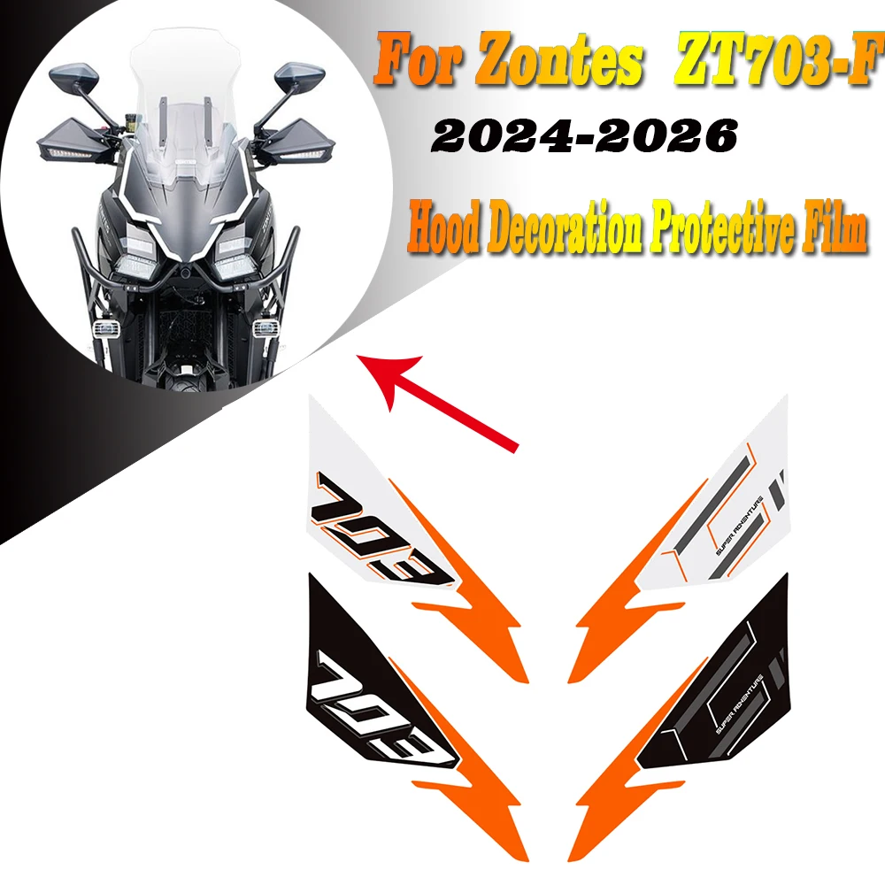 

For Zontes ZT703-F ZT-703F ZT 703F 703 F Adventure Bike Tank Pad Front Face Fender Headstock Stickers Decals 2024 2025 2026