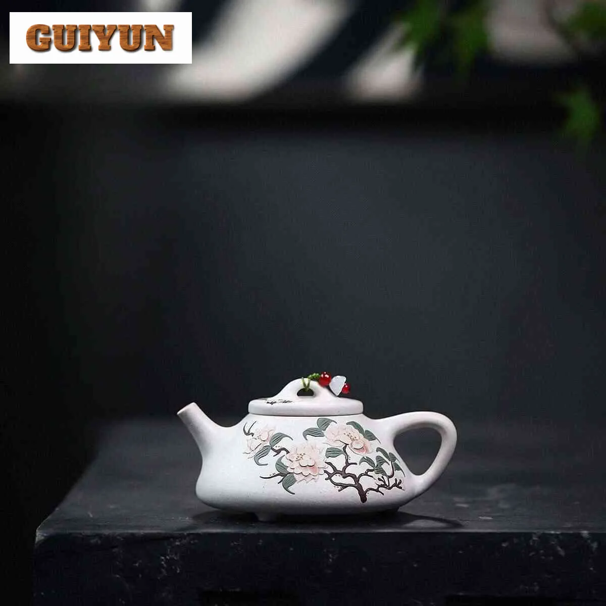 250ml Vintage Yixing Purple Clay Teapots Handmade Stone Scoop Pot Raw Ore White Section Mud Kettle With Strainer Zisha Tea Set