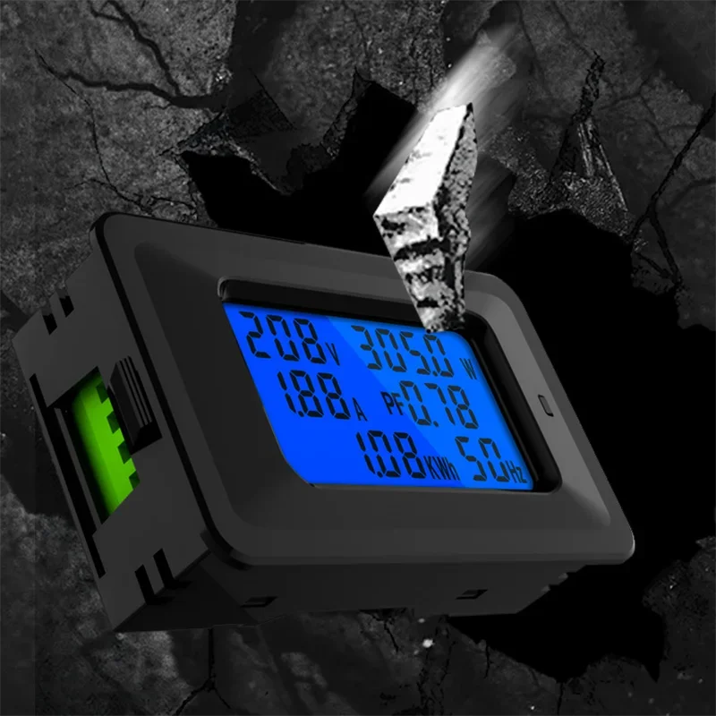 الفولتميتر الرقمي مقياس التيار الكهربائي اختبار الطاقة مقياس الطاقة المنزلية متعددة الوظائف عداد كهربائي الفولتميتر تستر كاشف المؤشر #3