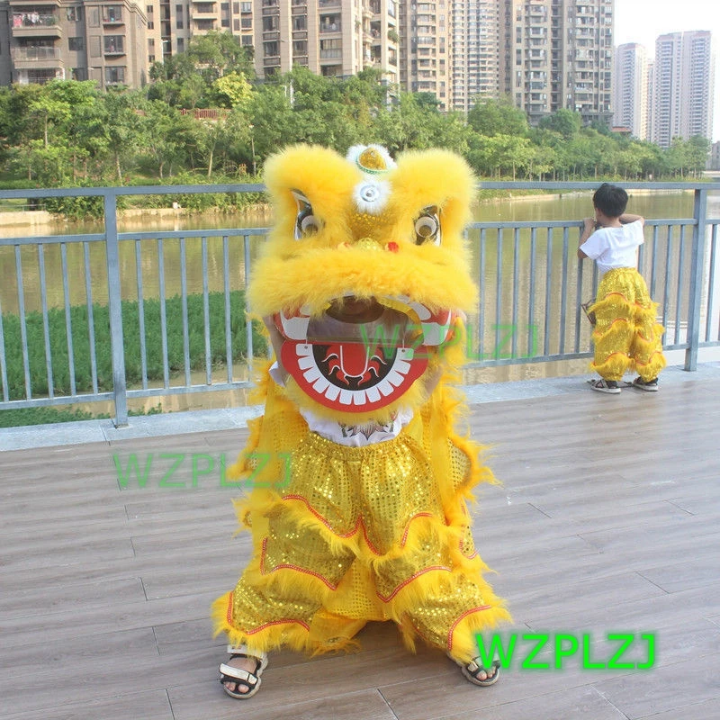 Sale 12 inch Lion Dance Costume With Pants 3-5 Age Children Kid Party Performance Sport Outdoor Parade Event Stage Mascot China