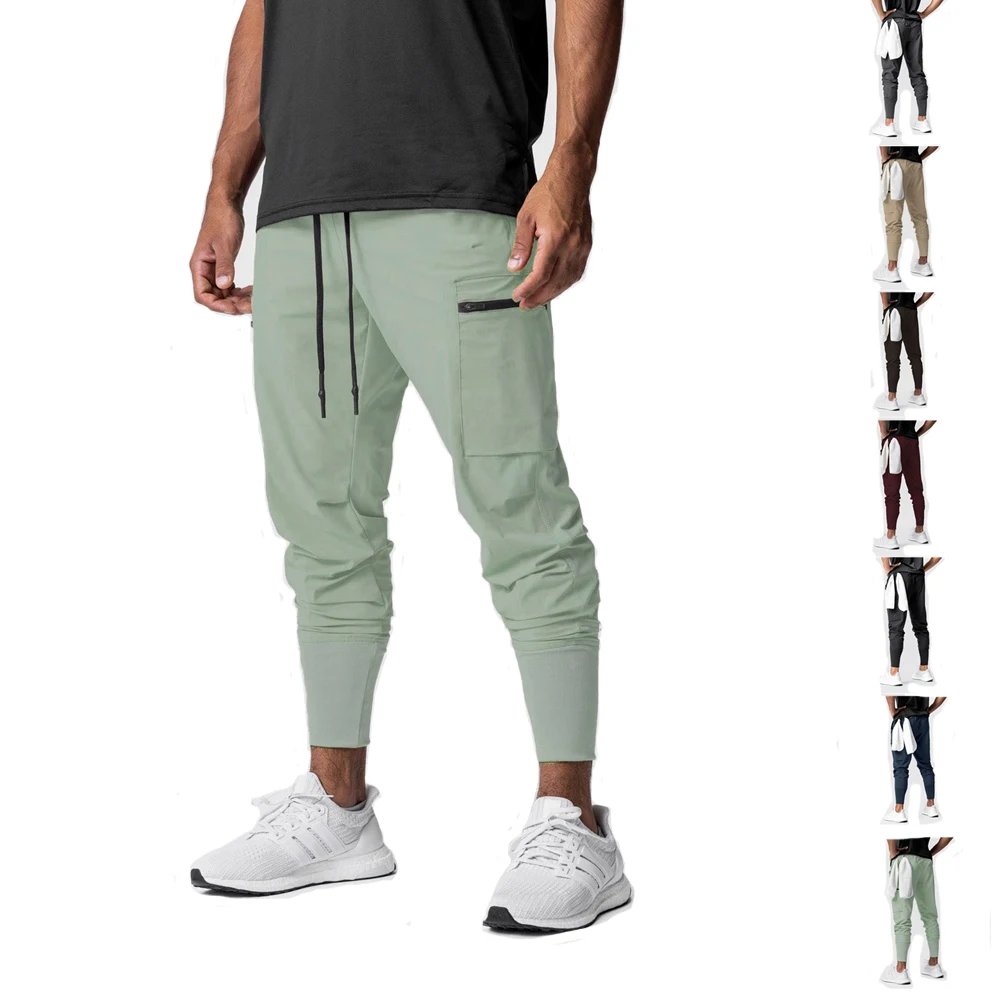 Pantaloni sportivi da uomo pantaloni Cargo da pista da palestra in Nylon pantaloni da jogging allenamento traspirante Fitness pantaloni da corsa