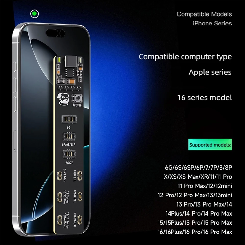 MECHANIC F009/F018 Battery Activator Board 1-Touch for iPhone6-16 & 400+ Models Battery Activation tool image 2